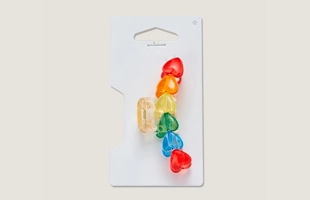 3104281 Rainbow Heart Hair Claw Clip