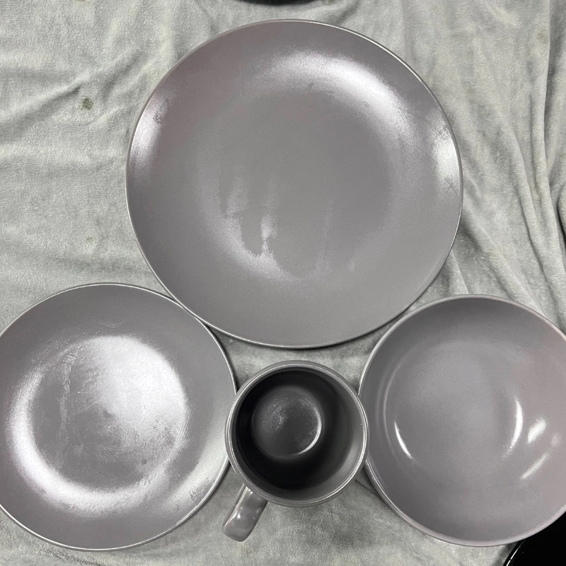 grey ceramic dinner plates