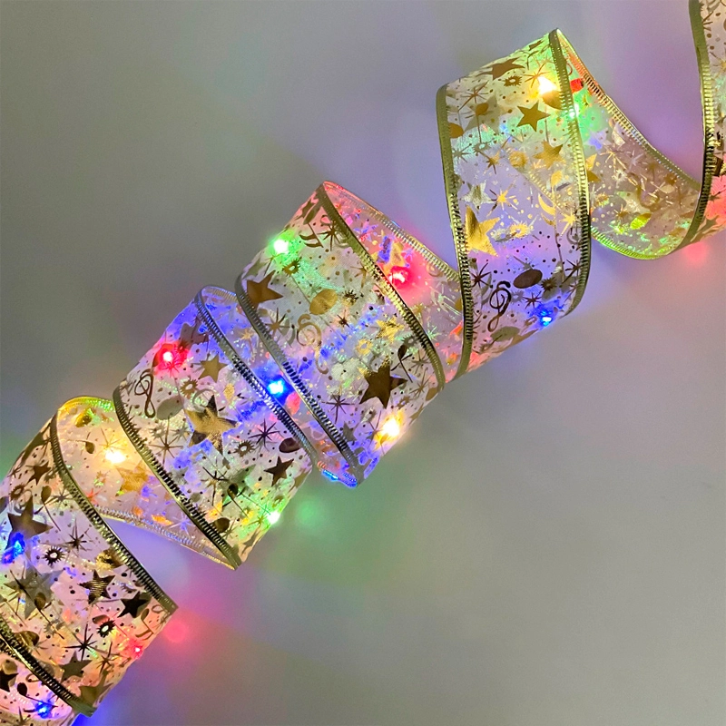 multicolor ribbon net lights