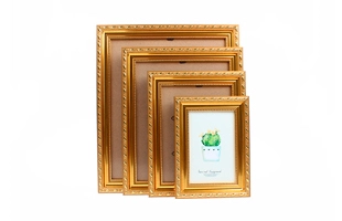 3504216 Textured Golden Picture Frame
