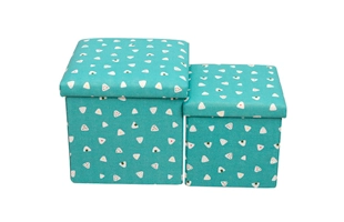 3504236 Carton Pattern Foldable Storage Stool