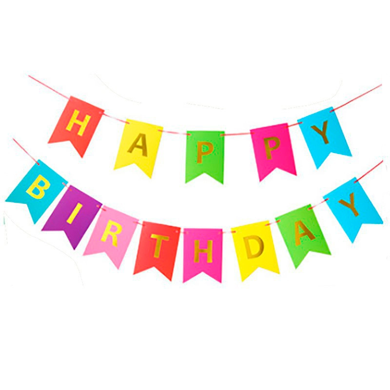 colorful happy birthday banner