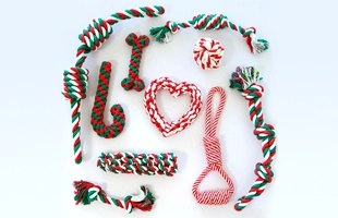 3404089 Christmas Washable Dog Rope Knot Toy