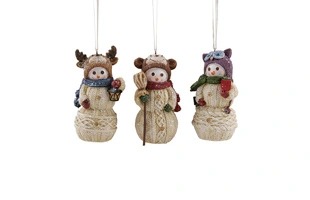 3210279 resin snowman ski sled children hanging parts