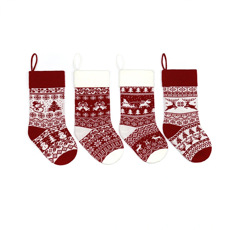 Gift Bag Knitted Christmas Socks