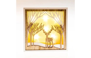 3210330 15*15*3CM Wooden Picture Frame Lights