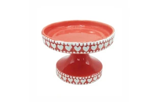 3210443 Red Heart Ceramic Glazed Cake Stand