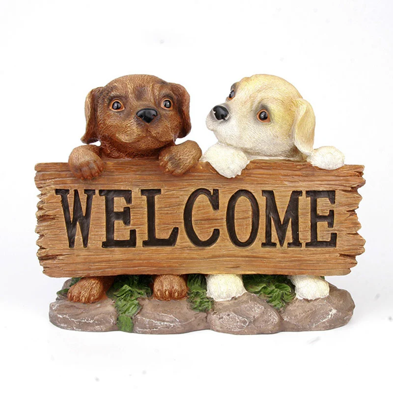 simulation resin dog garden decoration