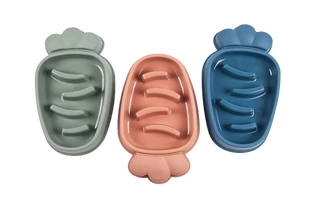 4305223 Carrot Shape Dog Bowl Slow Feeder Anti-gulping Plastic Dog Bowl Slow Feeder Cheap Price Wholesale Supplier
