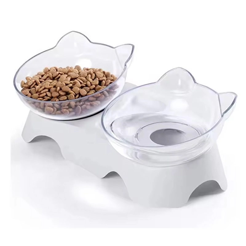4305227 cat double bowls elevated cat dog cheap price wholesale supplier