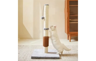 4305271 Beige Grey Cat Scratcher Post With Scrubbing Brush Cheap Price Wholesale Supplier