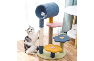 4305273 Sisal Short Plush Stable Detachable Flower Cat Scratcher Tree Cheap Price Wholesale Supplier