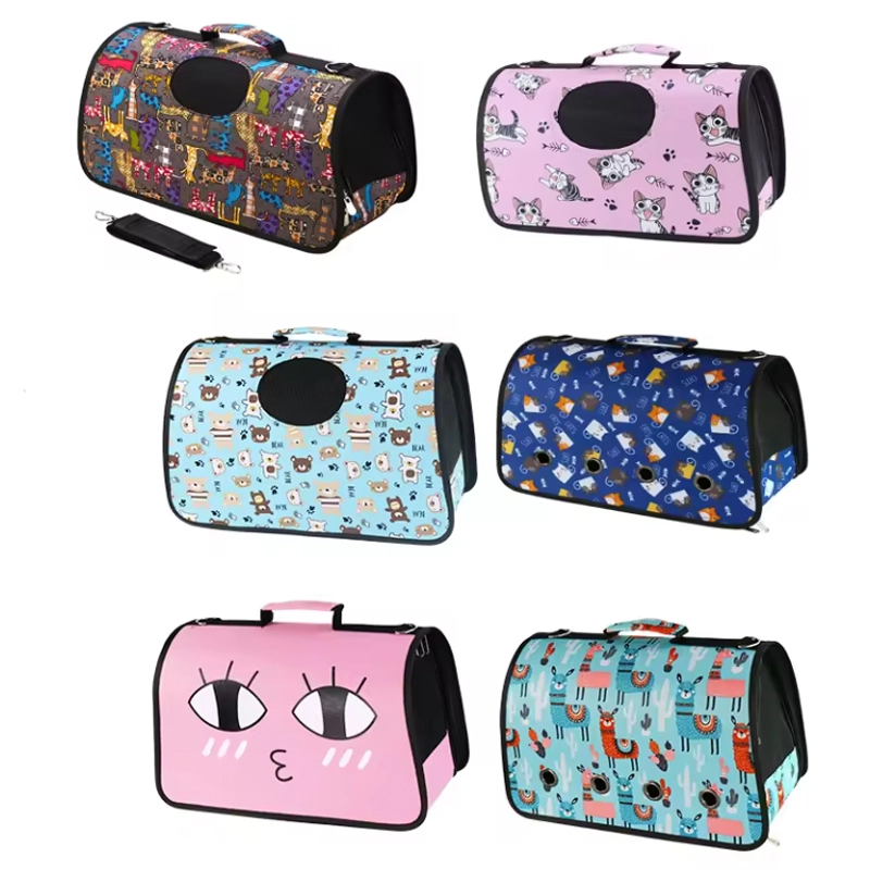 4305321 breathable dog bag travel portable printed carriers single shoulder teddy outdoor cat bag cheap price wholesale supplier