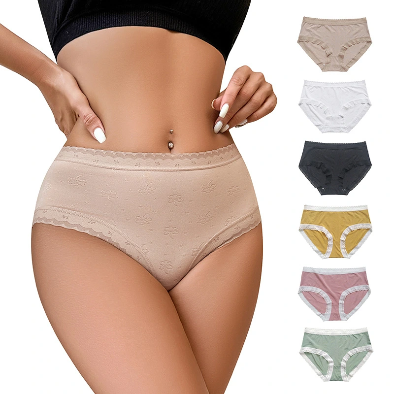 New Soft High Elastic Thin Breathable Ice Silk Underwear Female Cotton Crotch Waist Large Size Women Underwear Sexy