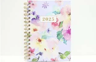 Floral Print Spiral Notebook